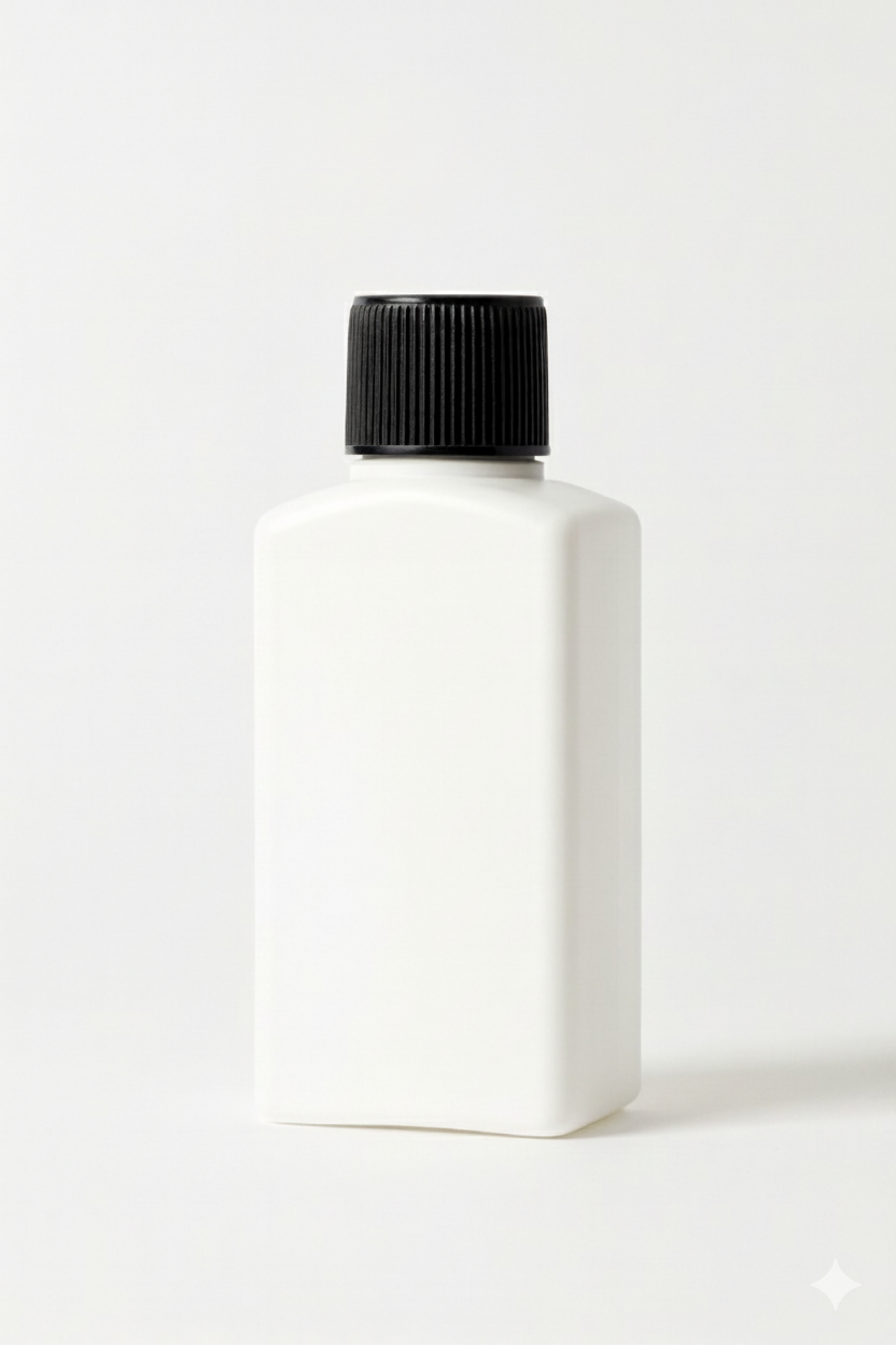 100ml Square HDPE Bottle